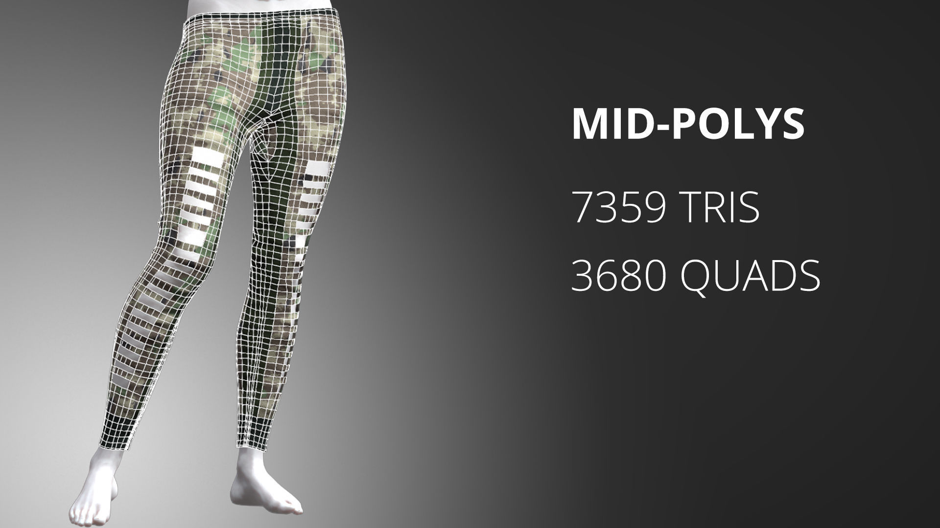 Cyber Hero - Pants 06 Low-poly 3D model_1