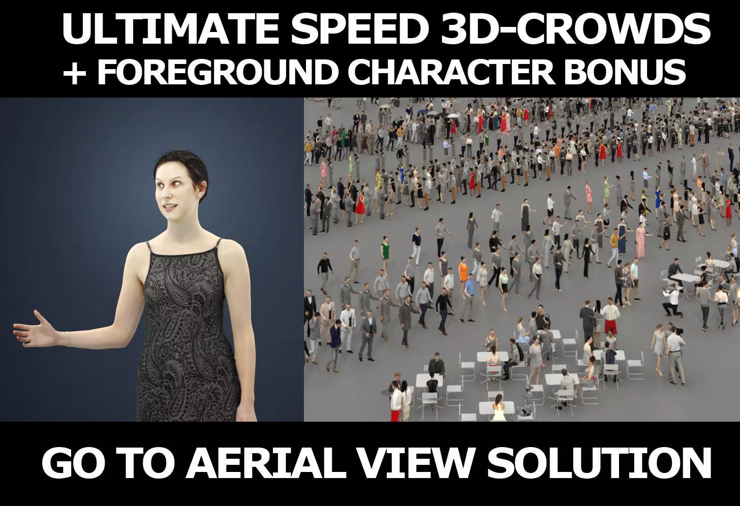 3d crowds Eternal Fancy Event walking elegant woman 3D Model Collection_0
