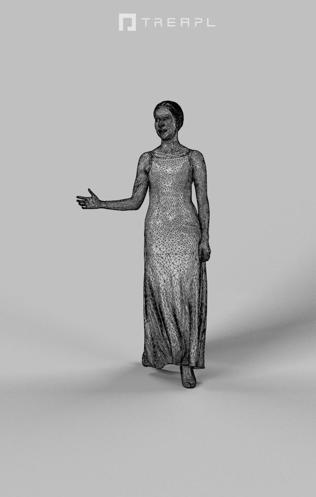 3d crowds Eternal Fancy Event walking elegant woman 3D Model Collection_19