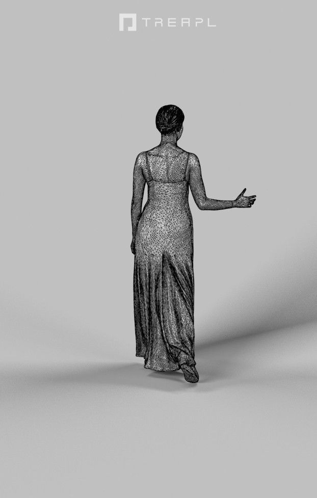 3d crowds Eternal Fancy Event walking elegant woman 3D Model Collection_18