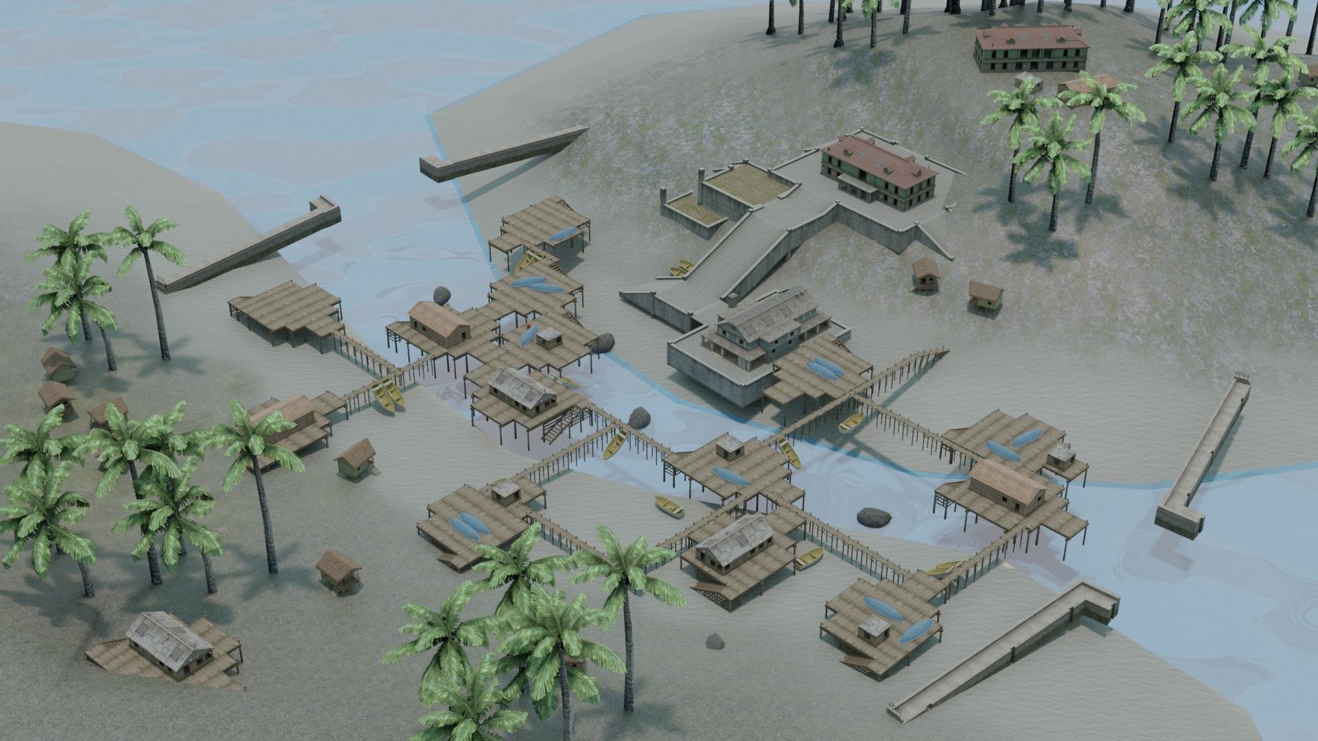 BERMUDA - Map - Free Fire 3D Model - Blender - Free Fire 3d Map 3D model_4