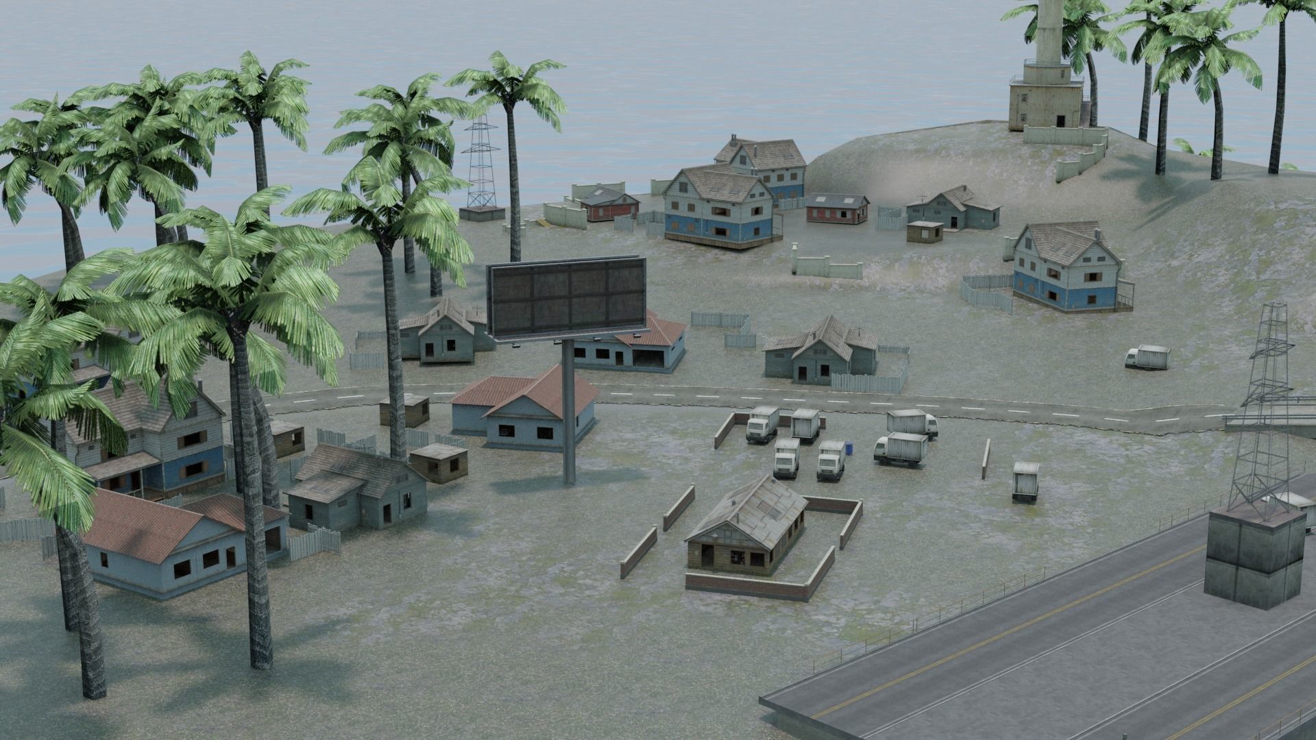 BERMUDA - Map - Free Fire 3D Model - Blender - Free Fire 3d Map 3D model_10