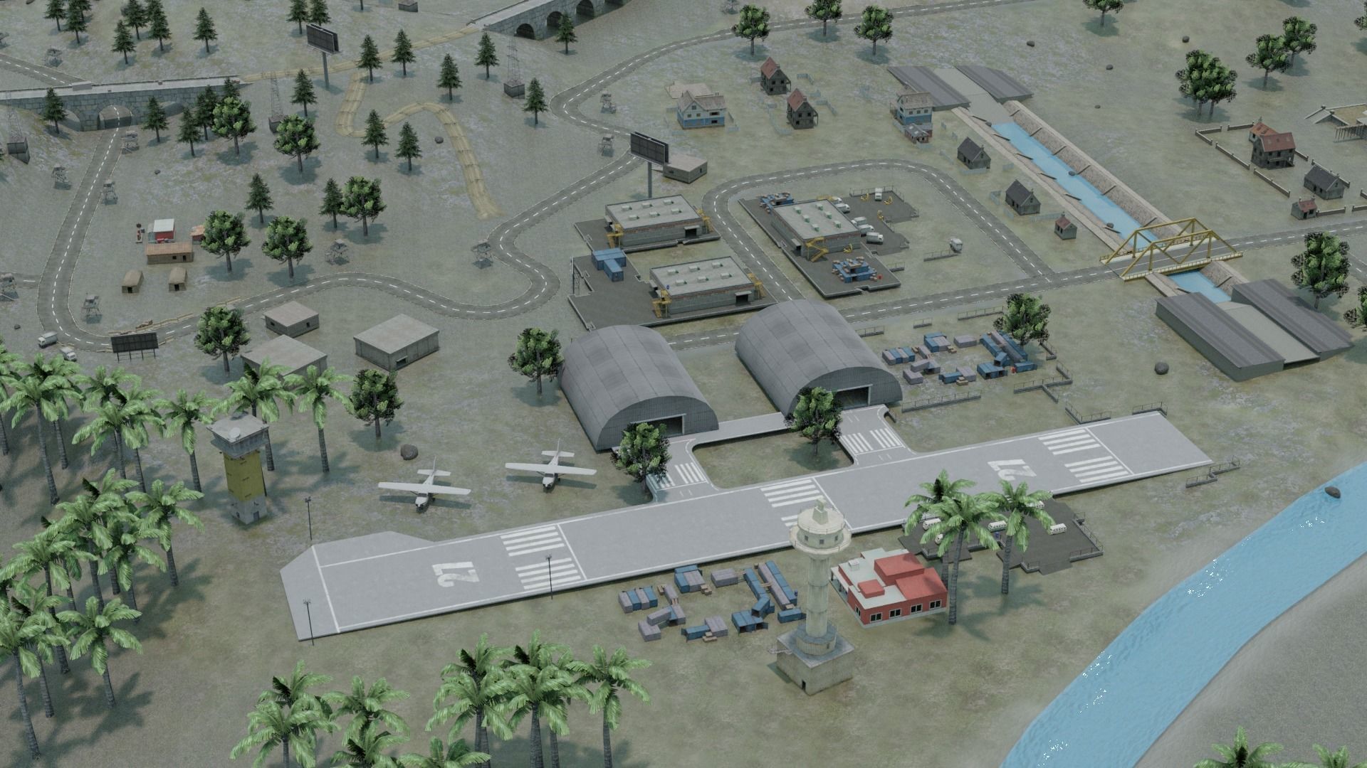 BERMUDA - Map - Free Fire 3D Model - Blender - Free Fire 3d Map 3D model_11