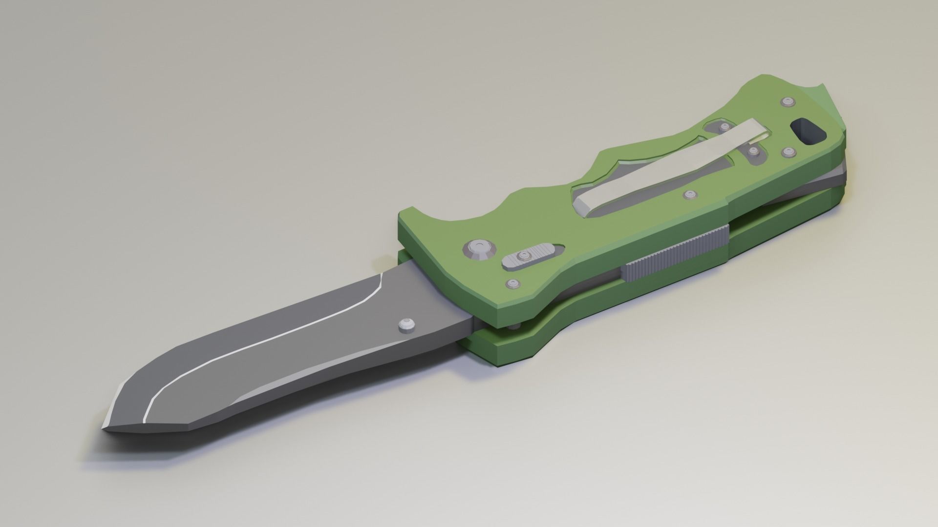 Low Poly Combat Knife Free low-poly 3D model_1