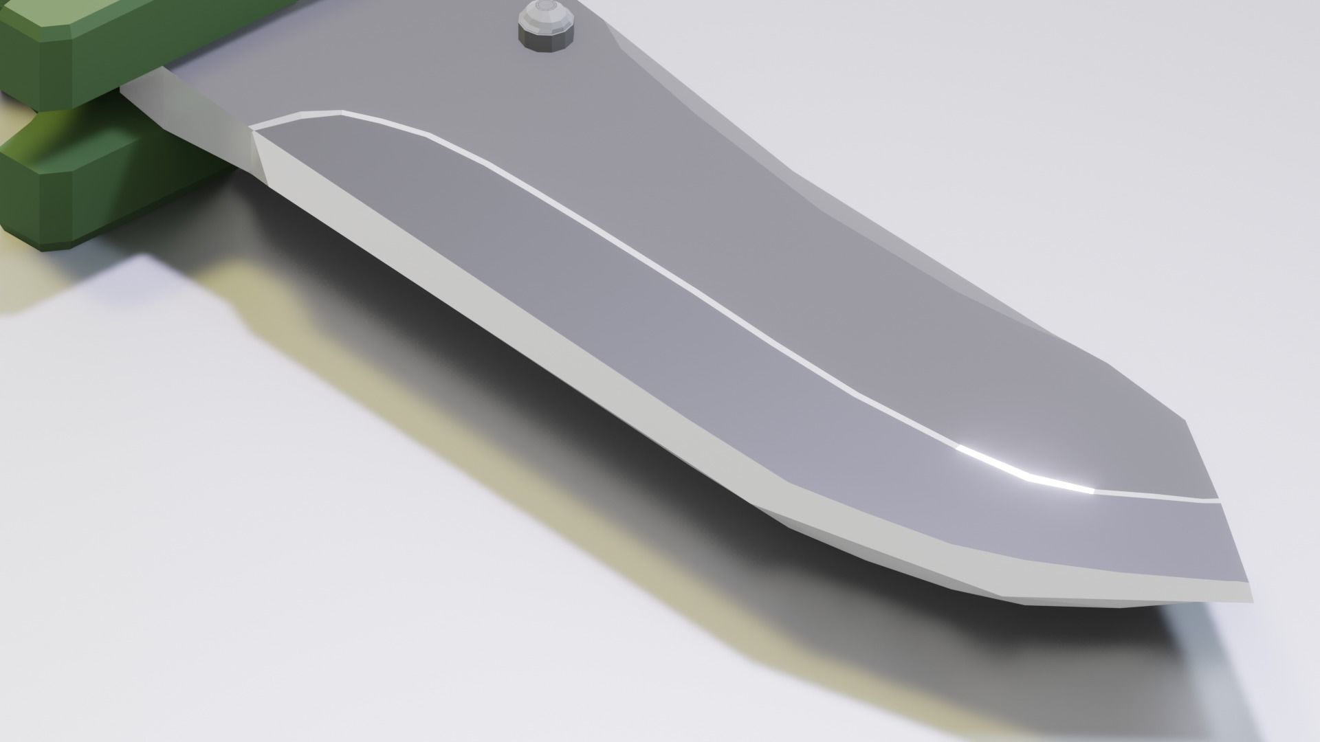 Low Poly Combat Knife Free low-poly 3D model_4