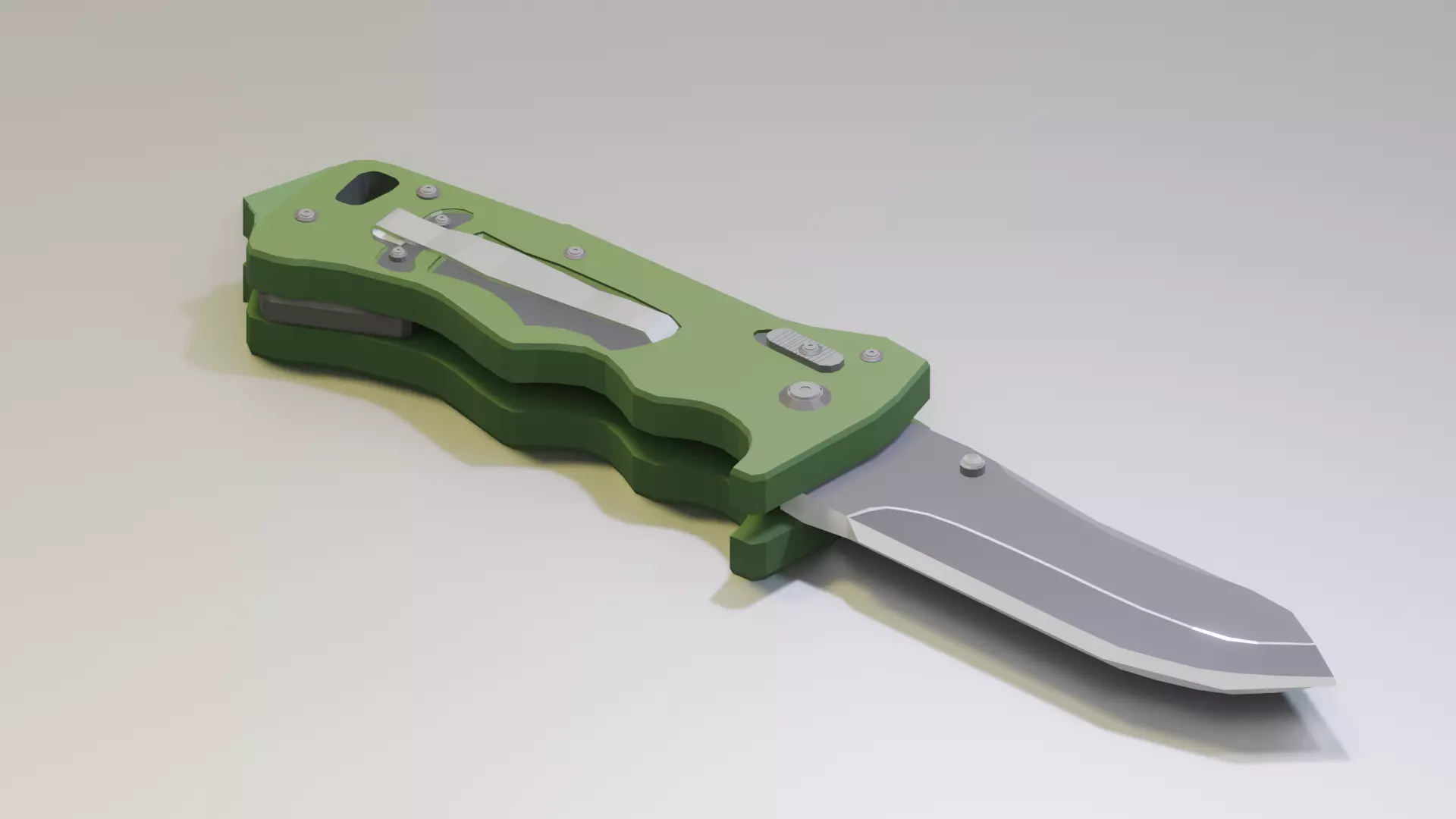 Low Poly Combat Knife Free low-poly 3D model_0