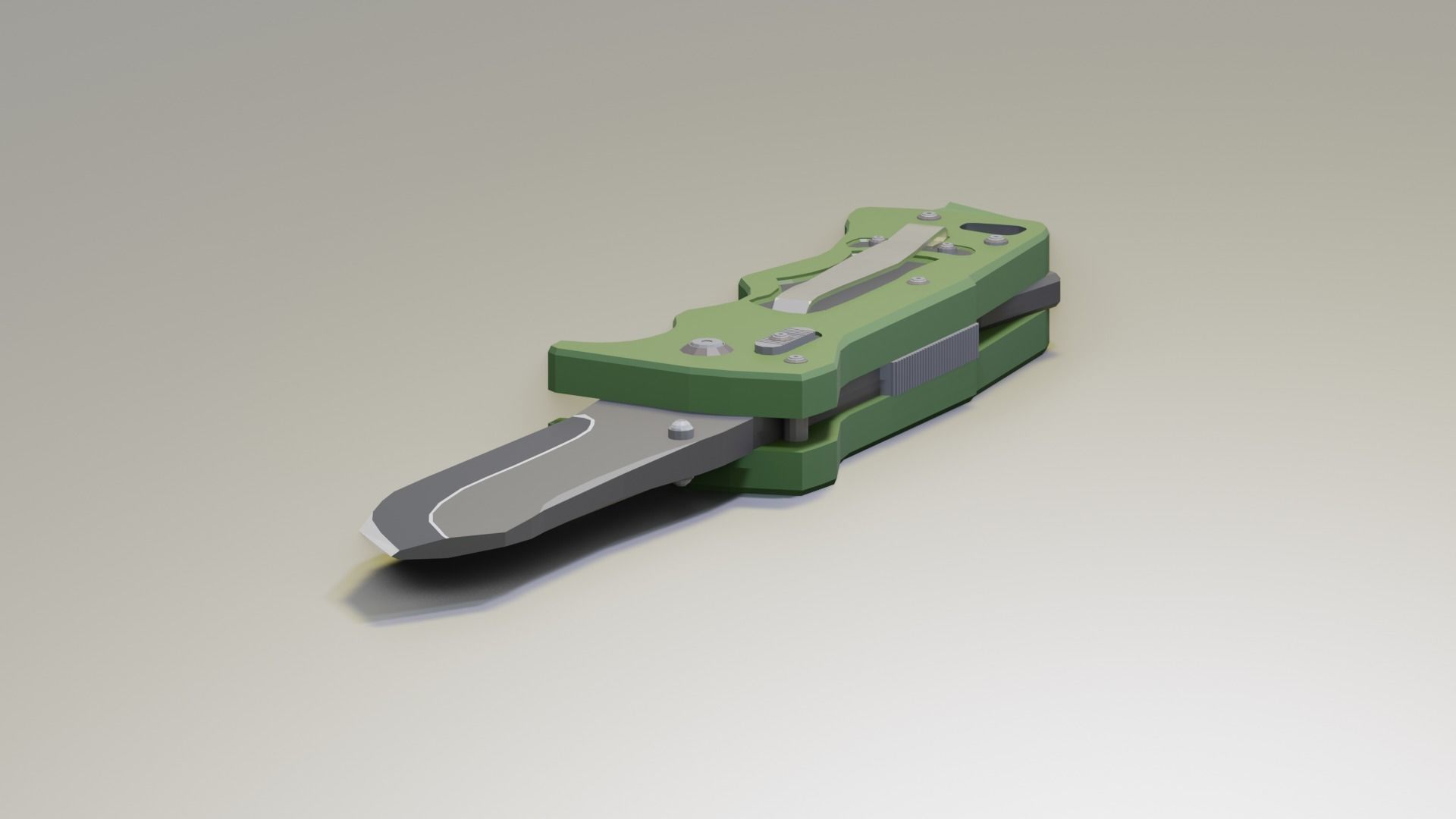 Low Poly Combat Knife Free low-poly 3D model_2