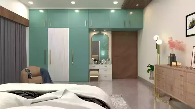 3d master bedroom design