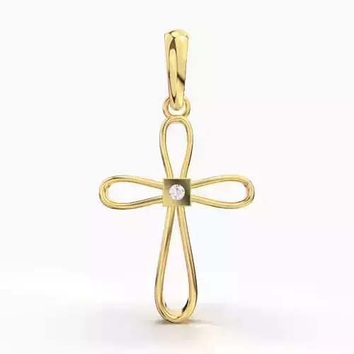 JESUS CROSS DIAMOND PENDANT