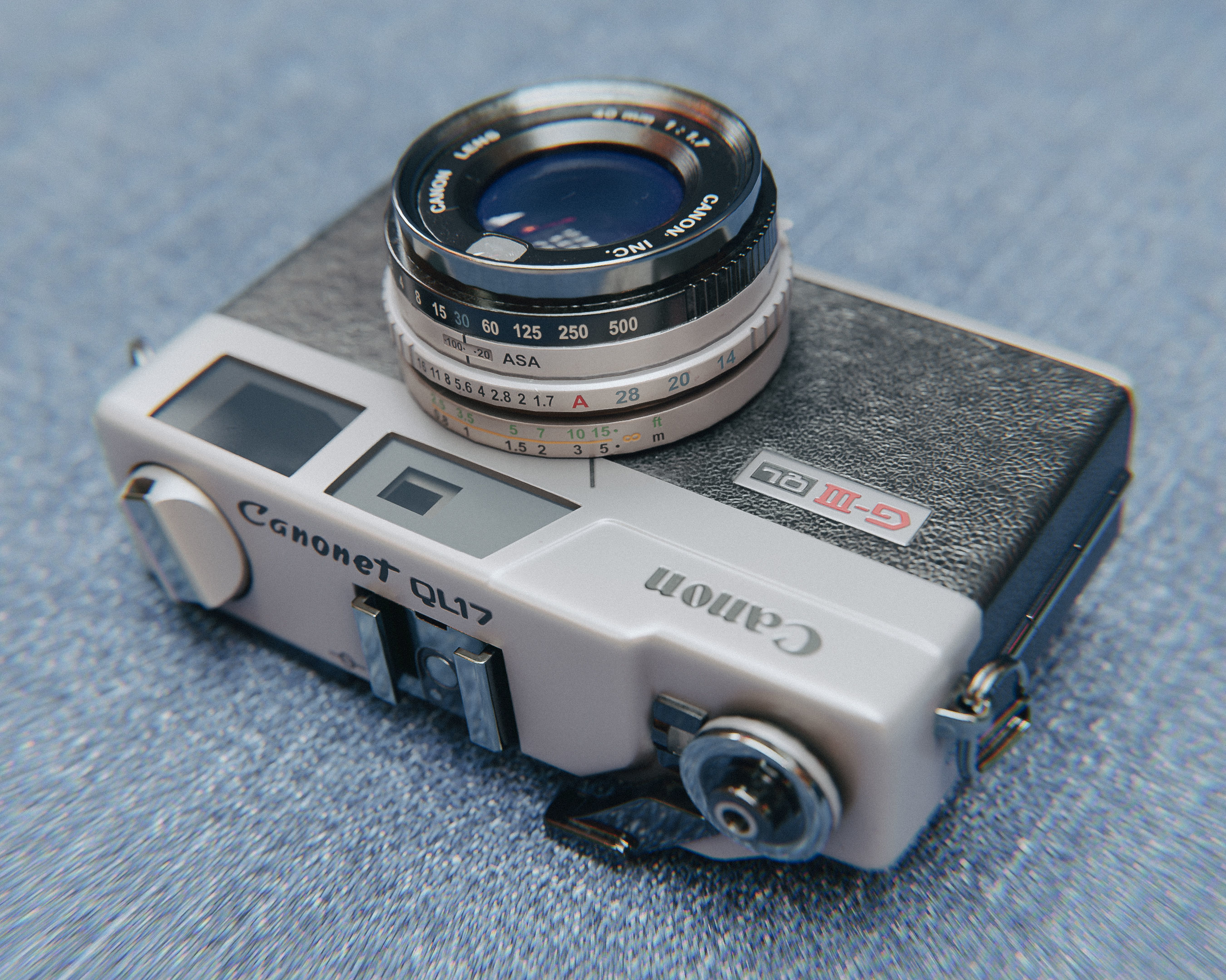 Old Camera Canonet QL17 Lowpoly Gameready PBR Low-poly 3D model_6