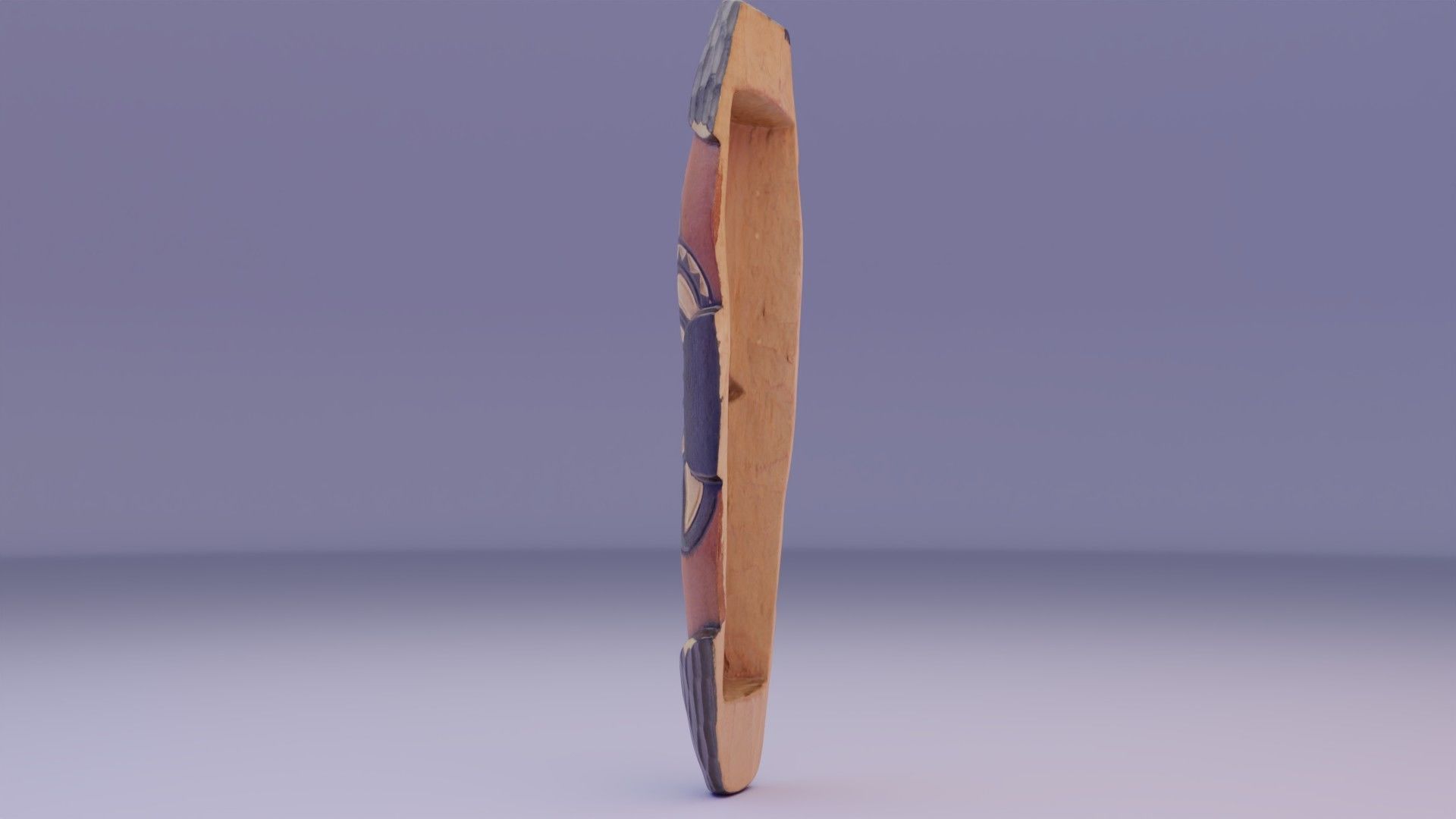 African Mask 07  Low-poly 3D model_3