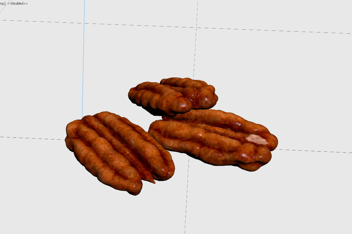 Pecan pecans 3D model_6