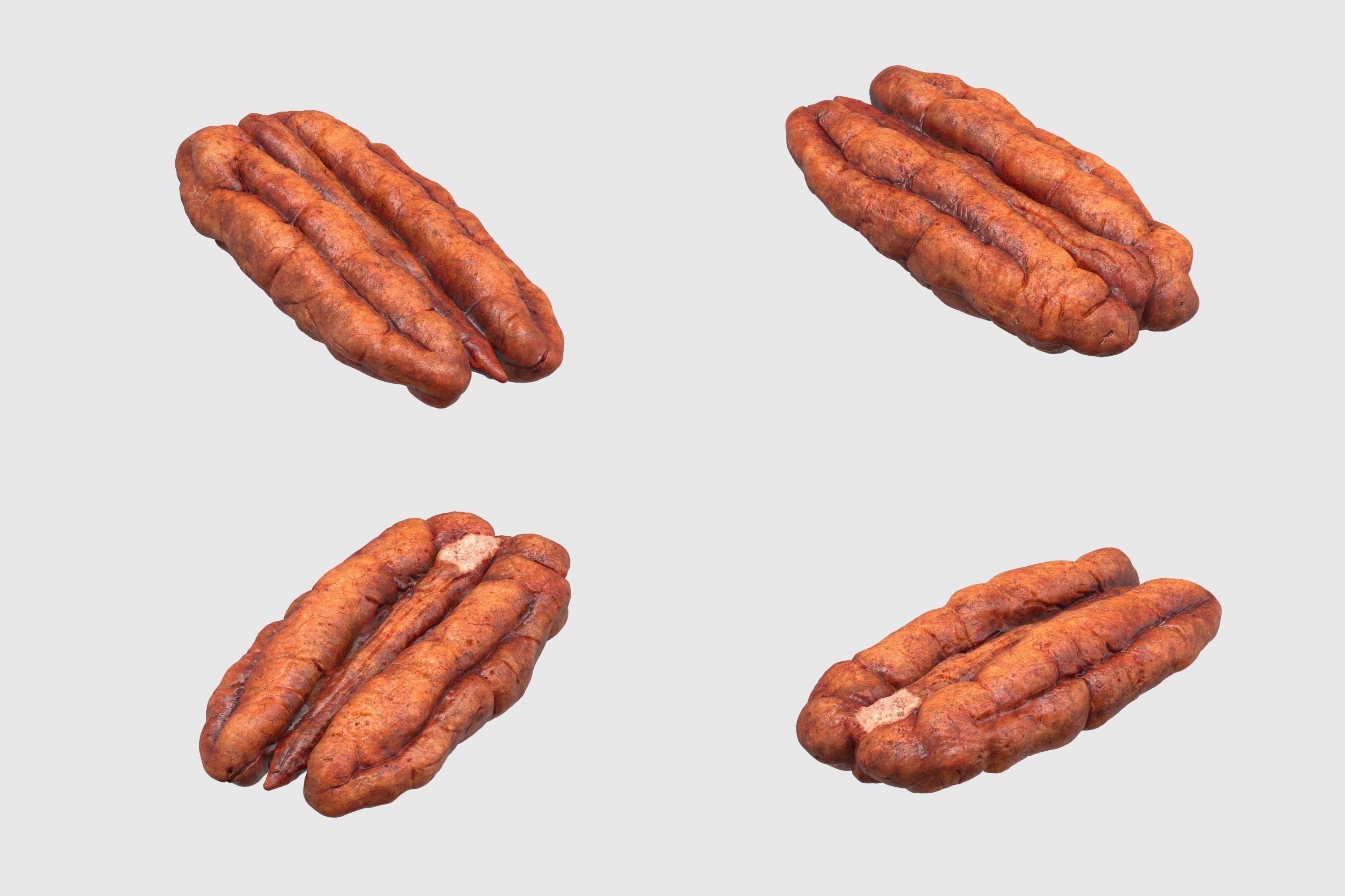 Pecan pecans 3D model_3