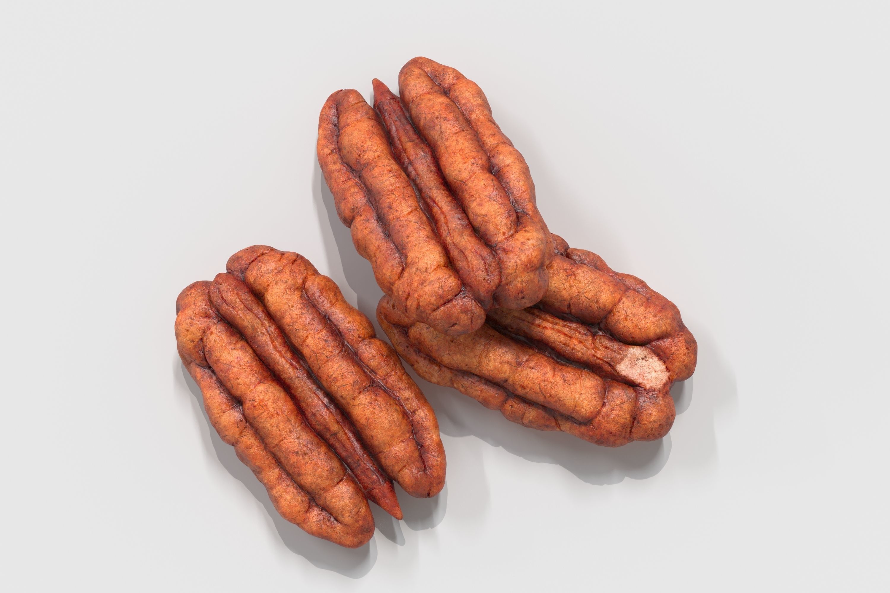 Pecan pecans 3D model_2