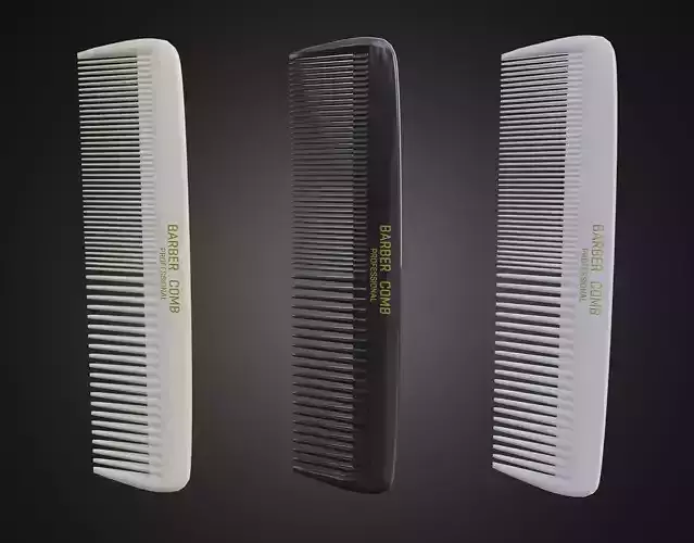 Plastic barber comb