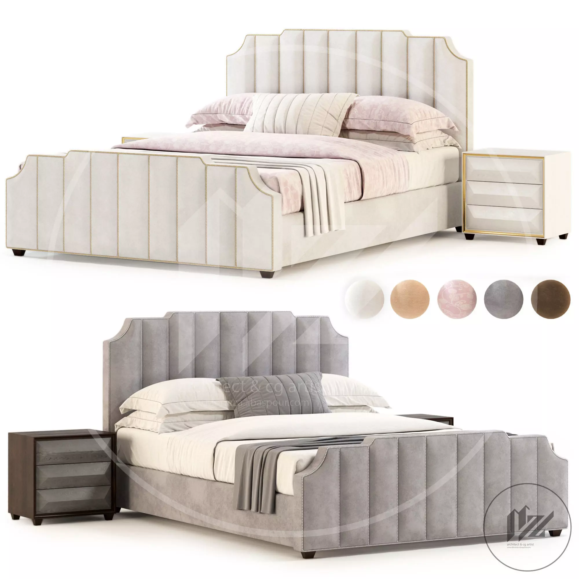 Bayonne Bed 3D model
