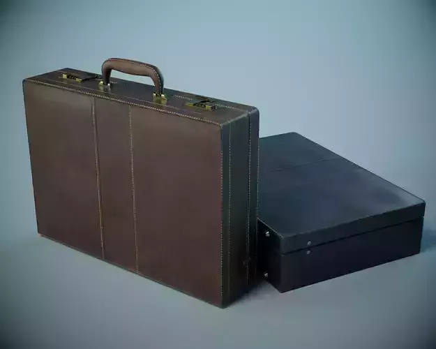 Leather Briefcase PBR Low-poly 3D model