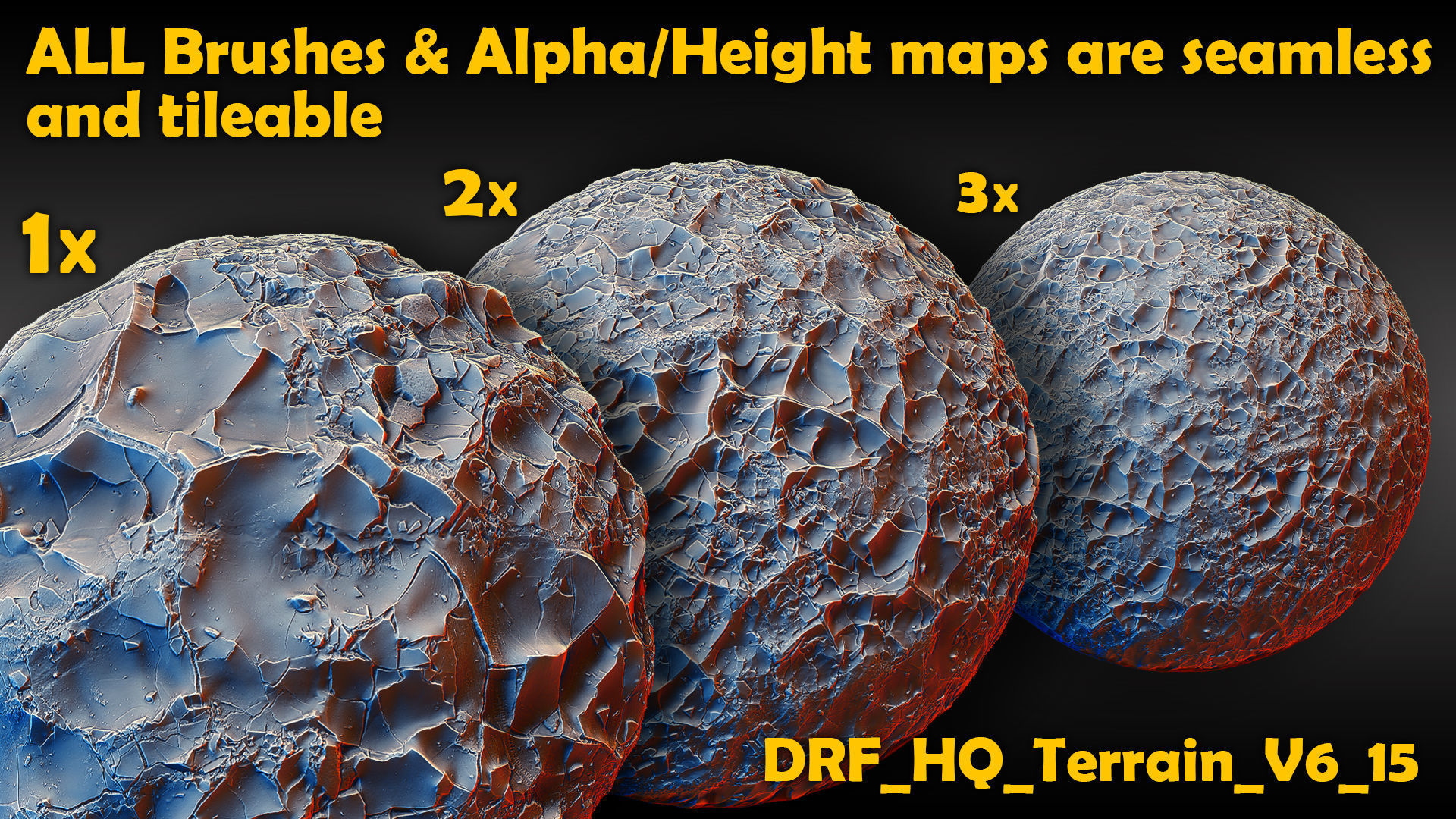 Ultra HQ Terrain Seamless Sculpt Zbrush brushes and Alphas Vol6 3D model_2
