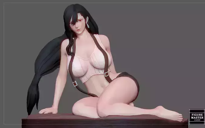 TIFA GIRL FINAL FANTASY CHARACTER GAME ANIME STATUE  3D print model