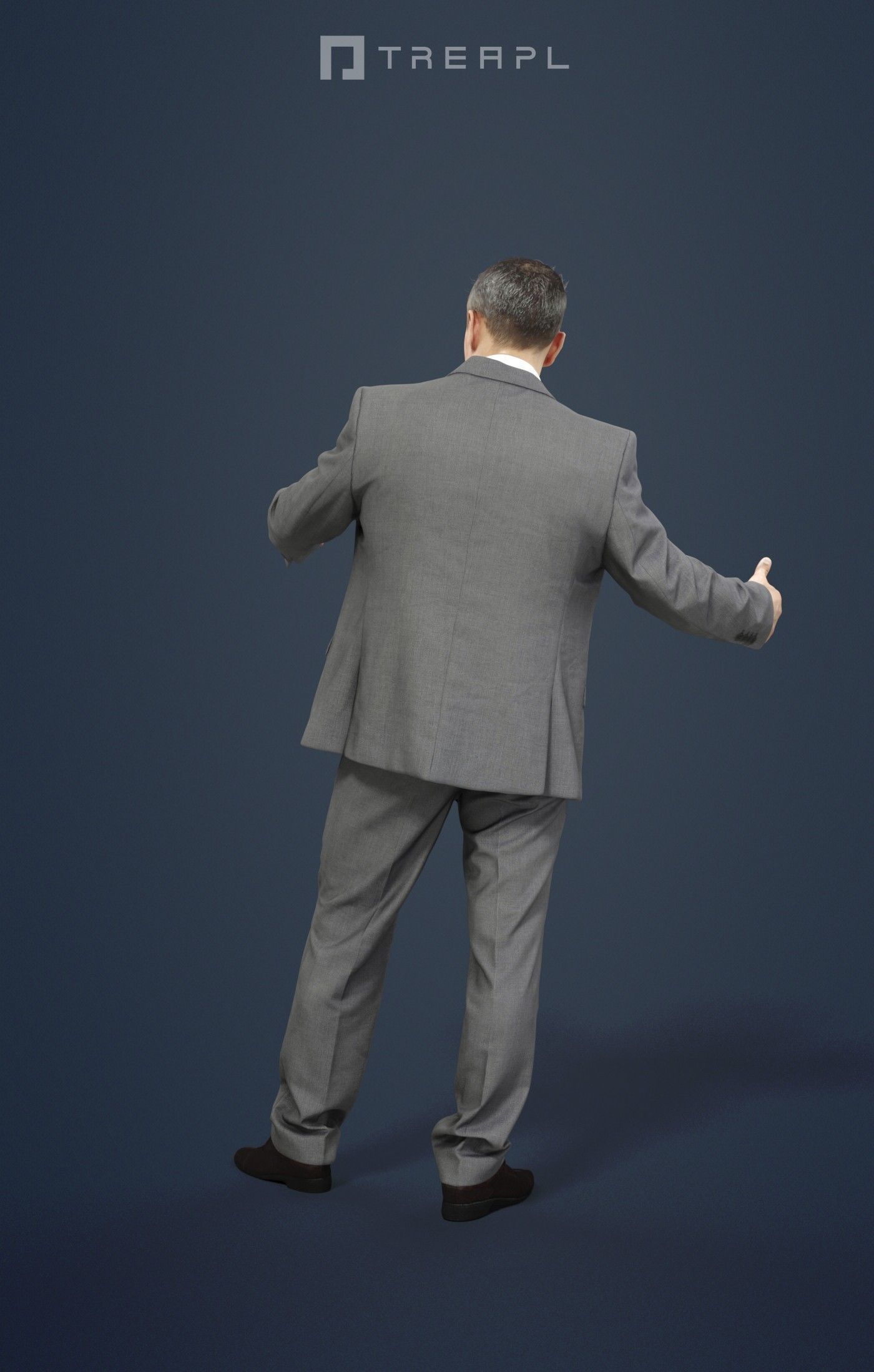 3d crowds and Fortitude Foreground Business Male Pointing 3D Model Collection_20