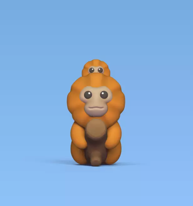 Golden Lion Tamarin 3D print model_0