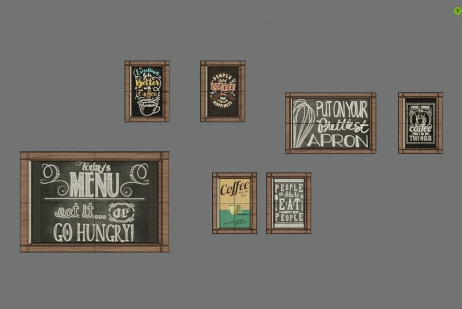 Diner Theme pack Low-poly 3D model_6