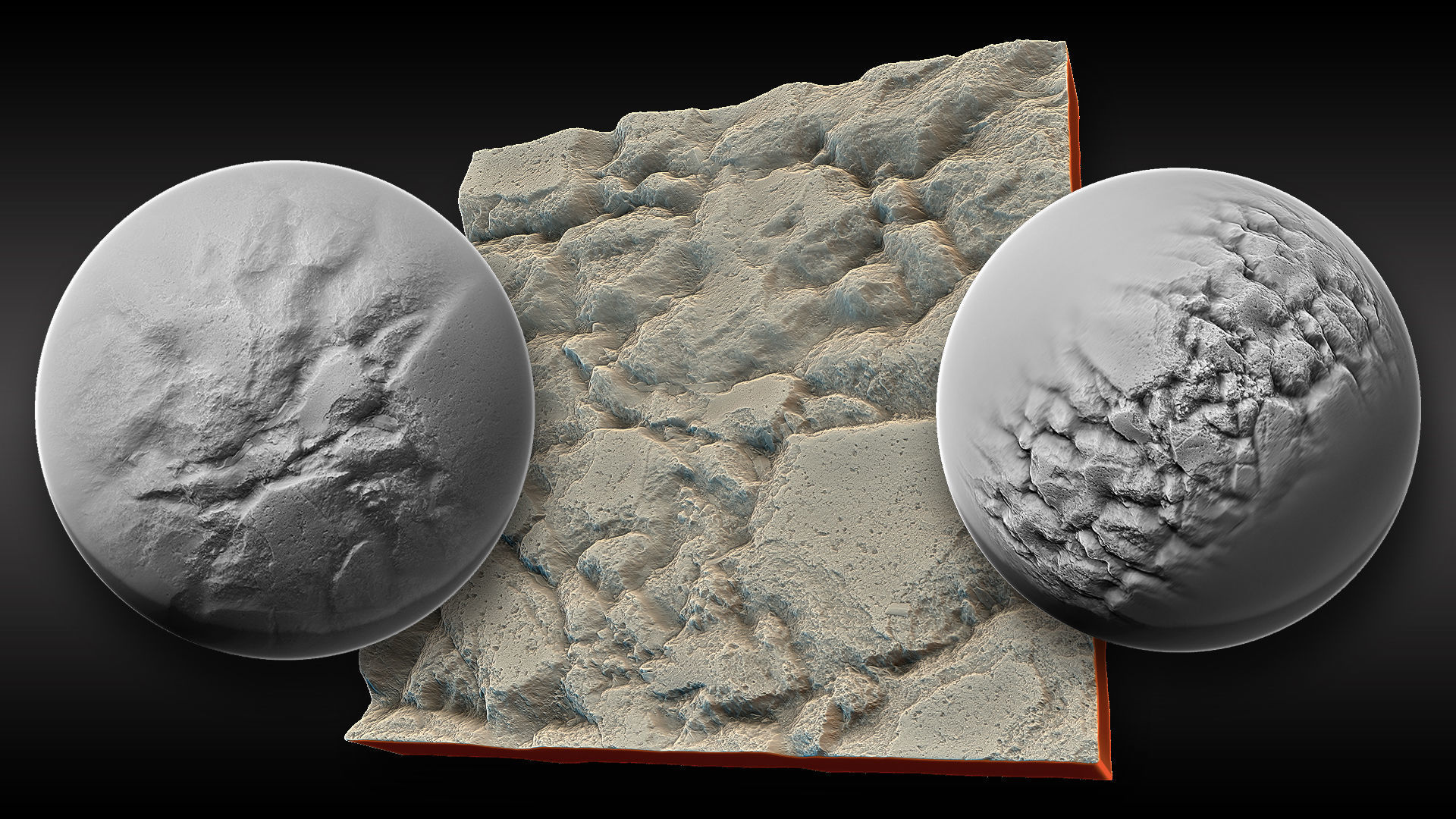 Ultra HQ Terrain Seamless Sculpt Zbrush brushes and Alphas Vol7 3D model_33