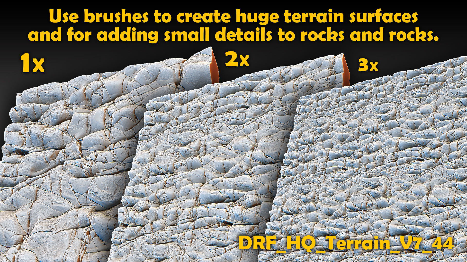 Ultra HQ Terrain Seamless Sculpt Zbrush brushes and Alphas Vol7 3D model_4