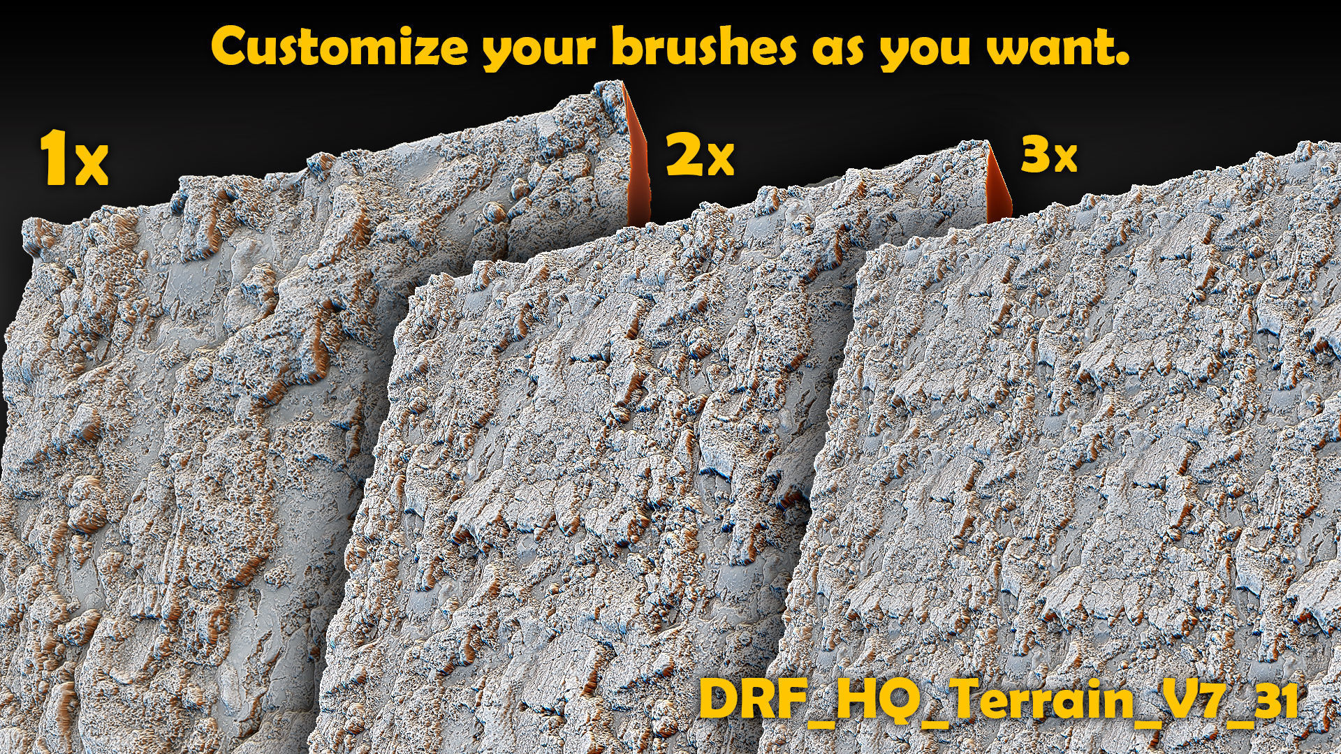 Ultra HQ Terrain Seamless Sculpt Zbrush brushes and Alphas Vol7 3D model_21
