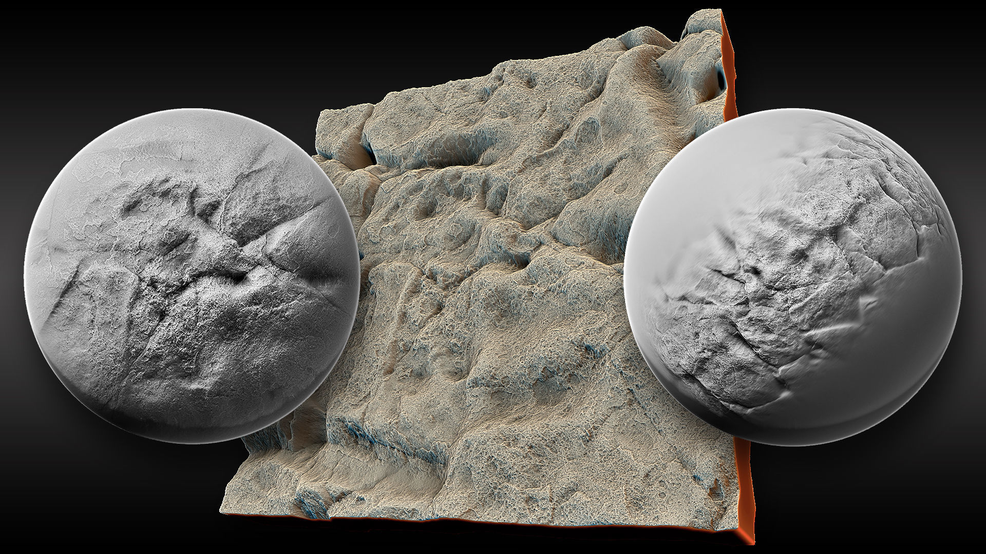 Ultra HQ Terrain Seamless Sculpt Zbrush brushes and Alphas Vol7 3D model_30