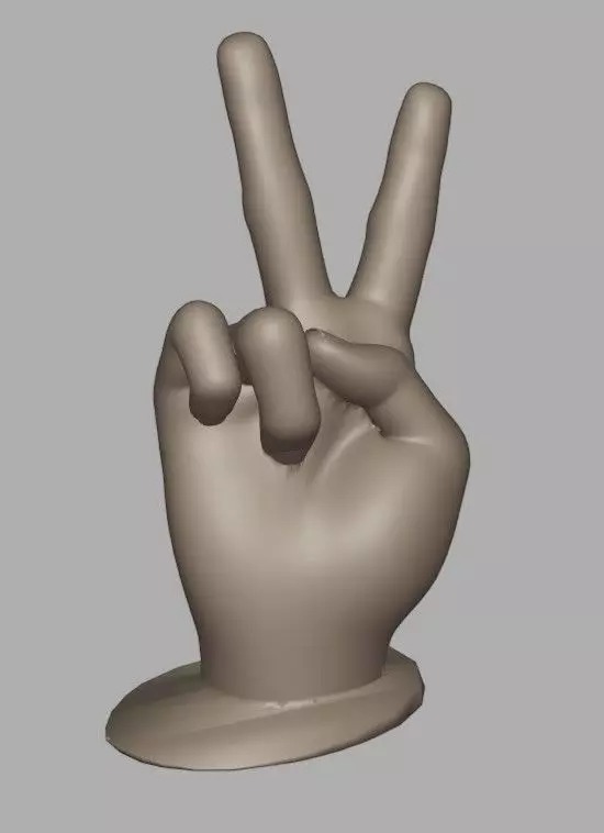 victory hand base 3D print model