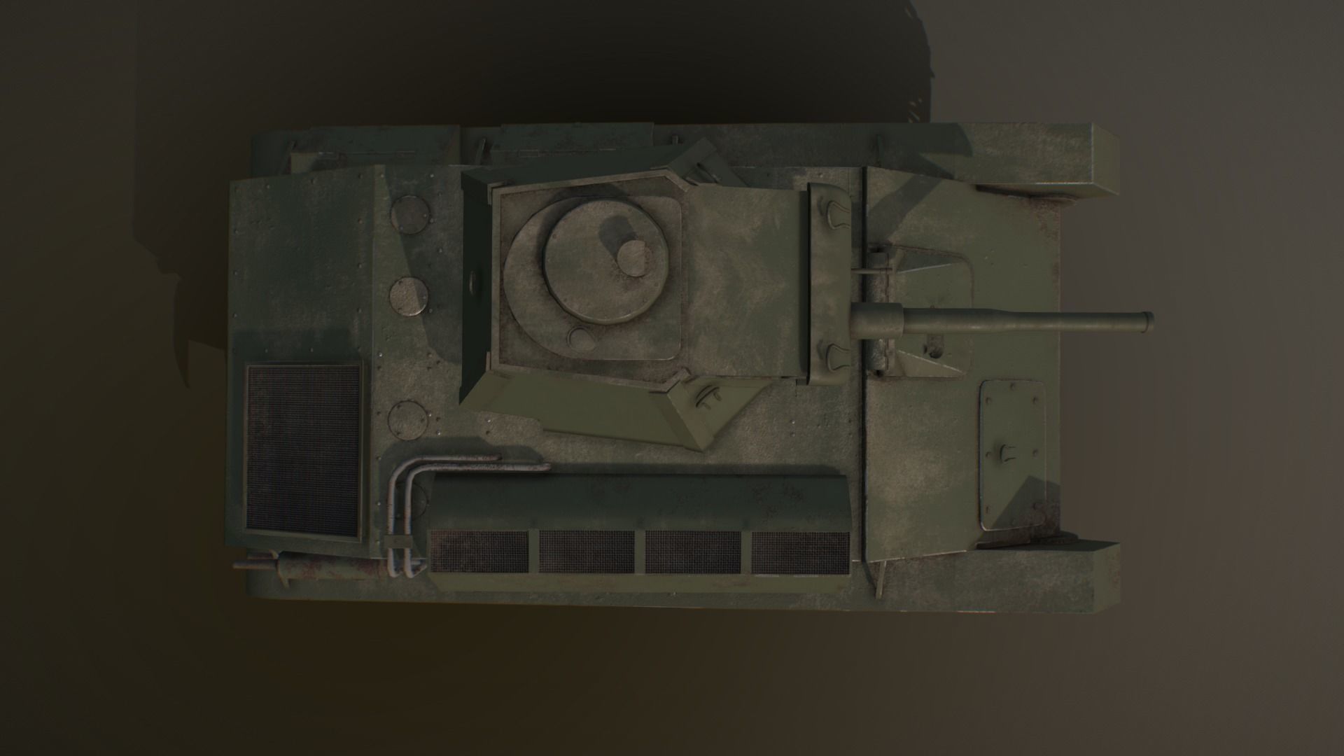 Soviet light tank T-70 low poly Low-poly 3D model_3