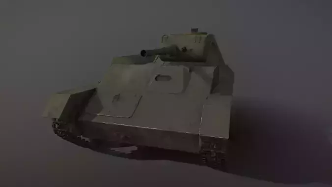 Soviet light tank T-70 low poly Low-poly 3D model