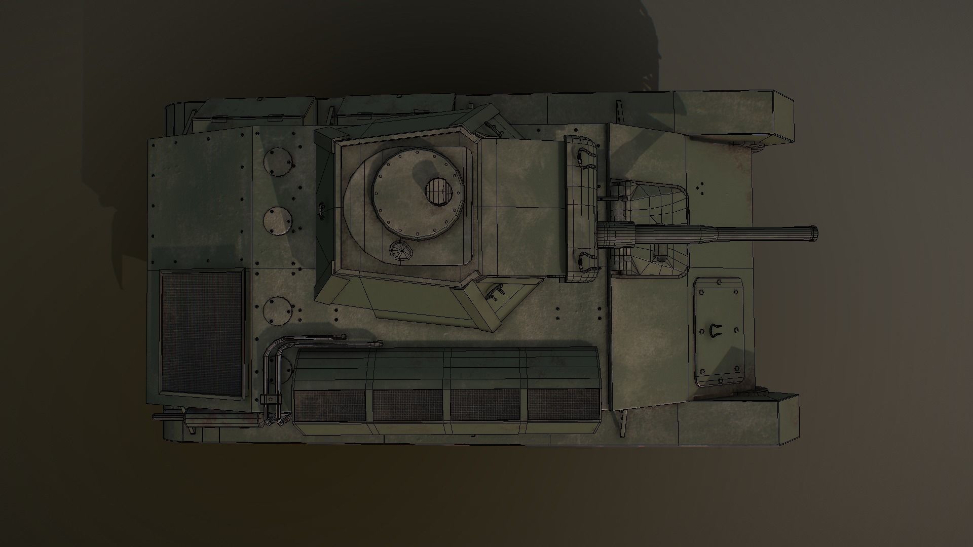 Soviet light tank T-70 low poly Low-poly 3D model_10