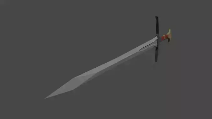Greatsword low poly sword