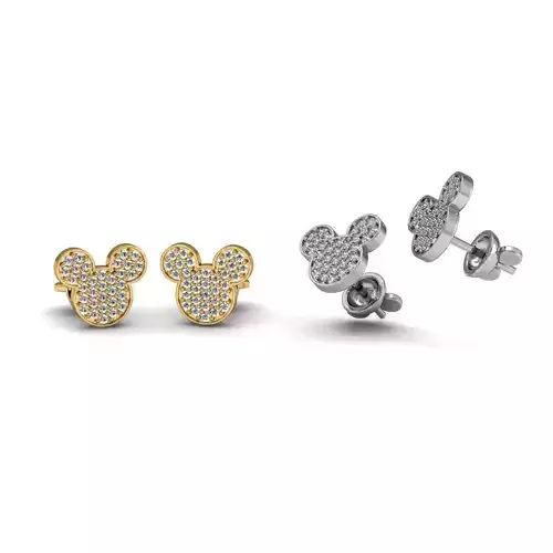 Earrings Mickey Mouse ready for 3d print