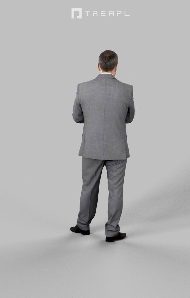 3d Crowds Fortitude A Event Midground Business Man Clapping 3D Model Collection_14