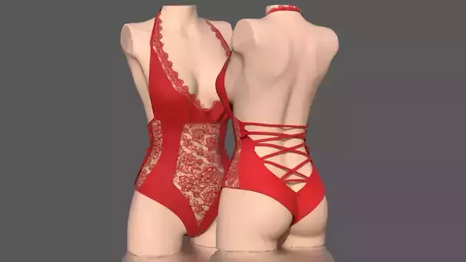 LACE BODY Low-poly 3D model