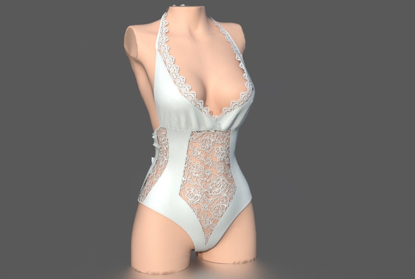 LACE BODY Low-poly 3D model_4