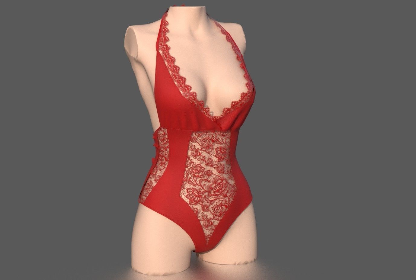 LACE BODY Low-poly 3D model_5