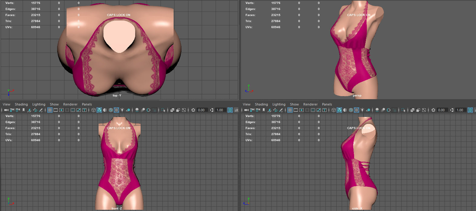 LACE BODY Low-poly 3D model_15