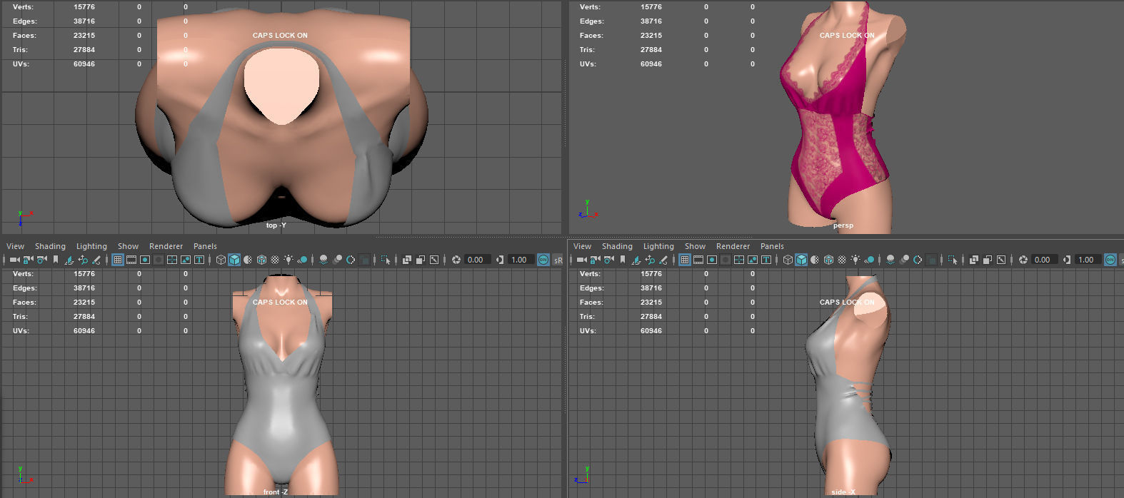LACE BODY Low-poly 3D model_16