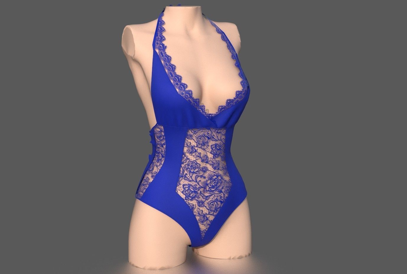 LACE BODY Low-poly 3D model_7