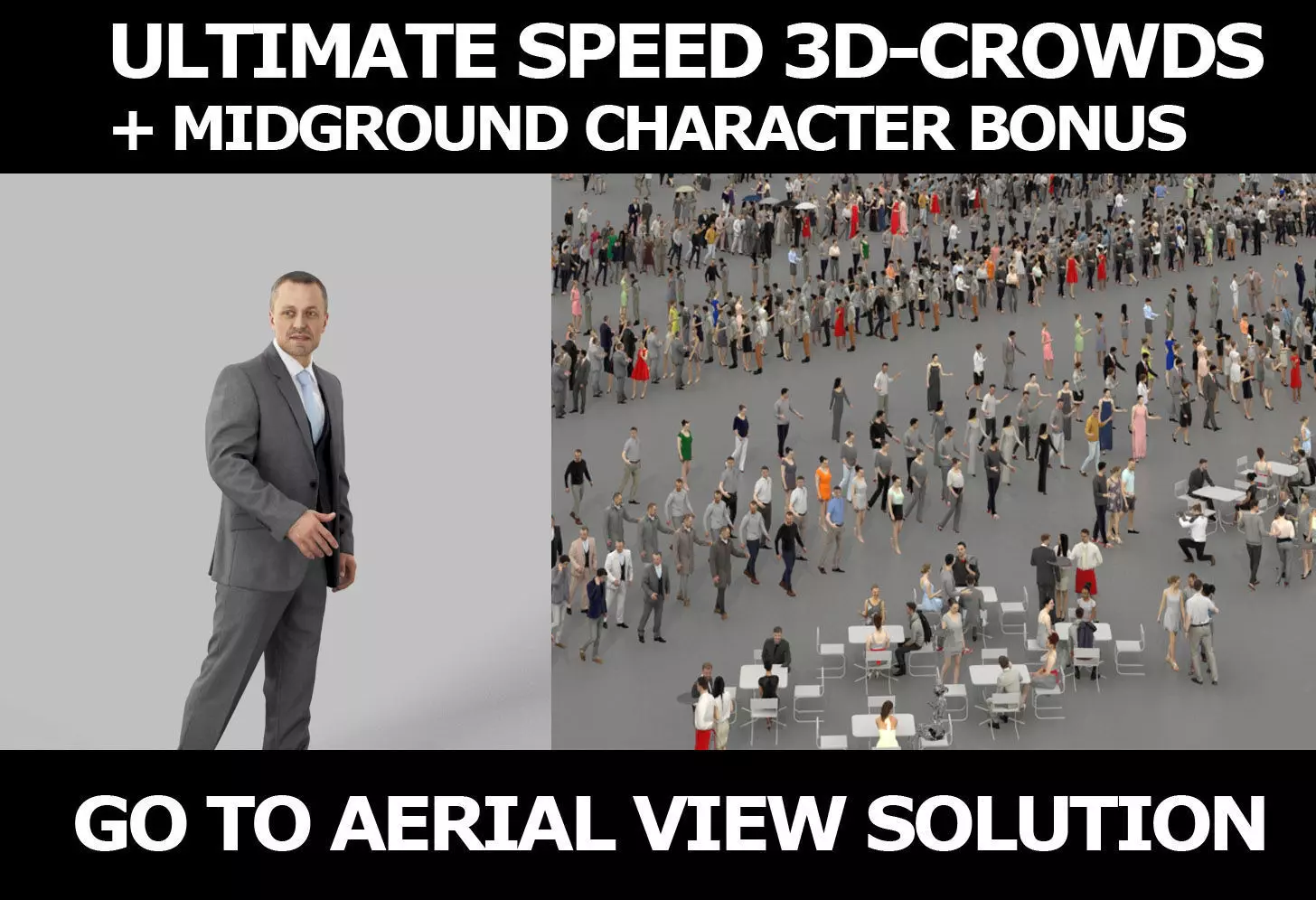 3d crowds Fortitude a midground Elegant Business Man Walking 3D Model Collection_0