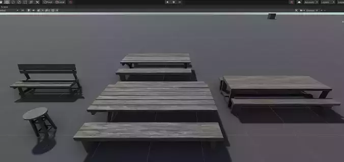 Wood Assets Pack v4 Low-poly 3D model