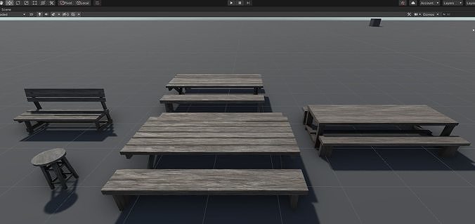 Wood Assets Pack v4 Low-poly 3D model