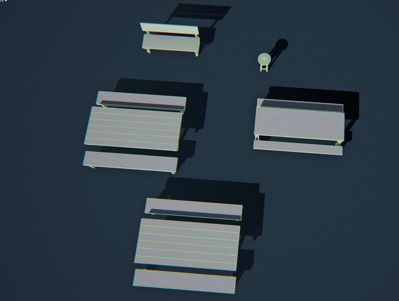 Wood Assets Pack v4 Low-poly 3D model_6