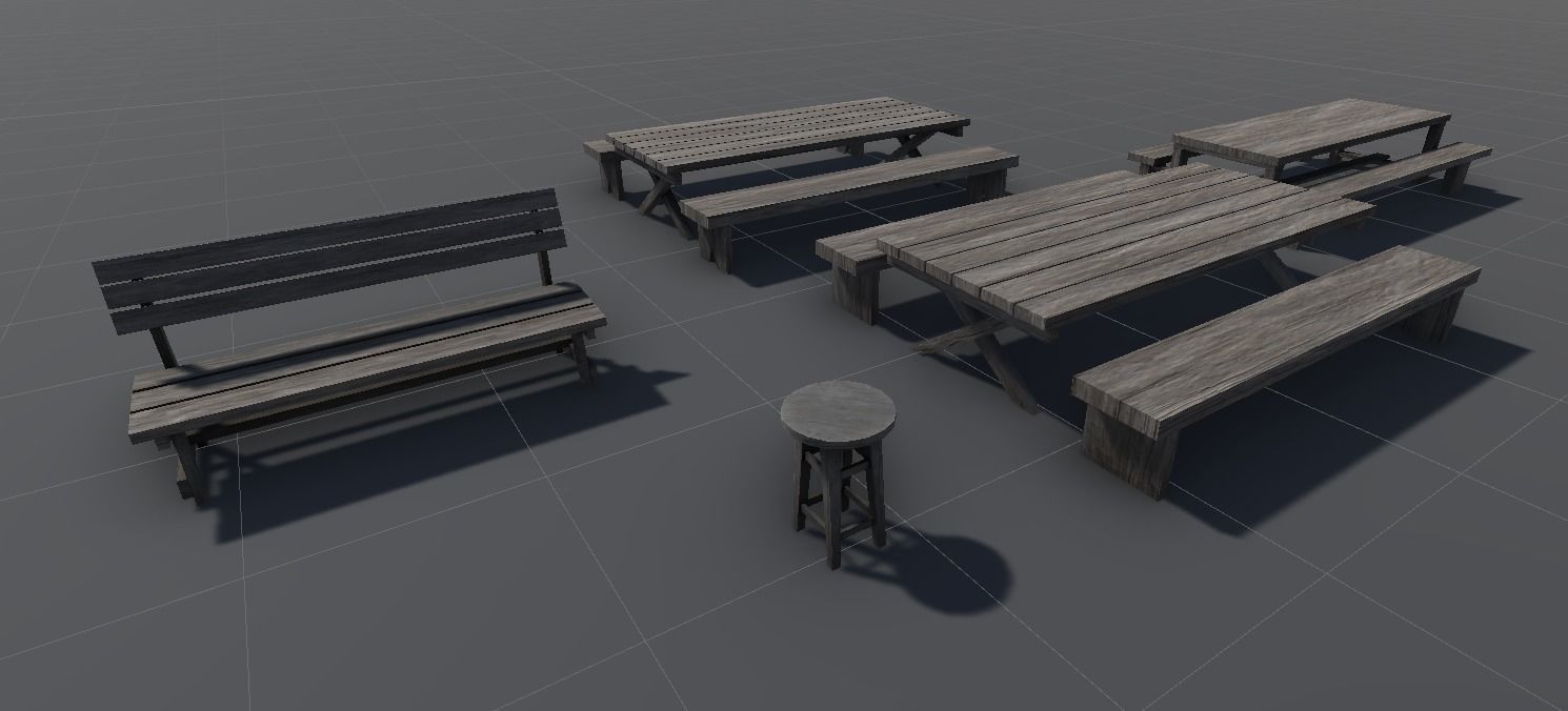 Wood Assets Pack v4 Low-poly 3D model_2