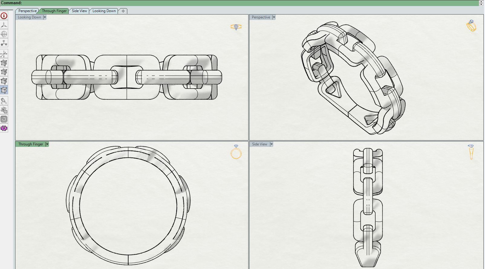 Gold ring A 3D print model_7