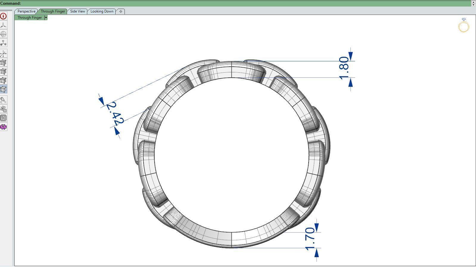 Gold ring A 3D print model_9